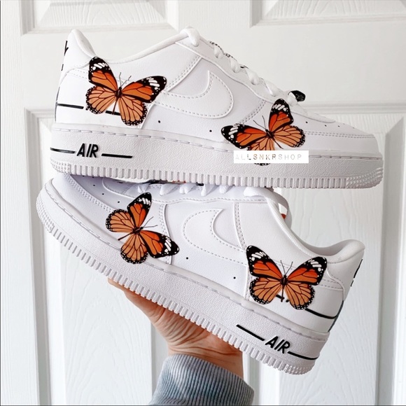 NIKE AIR FORCE 1 low butterfly custom - Picture 3 of 13